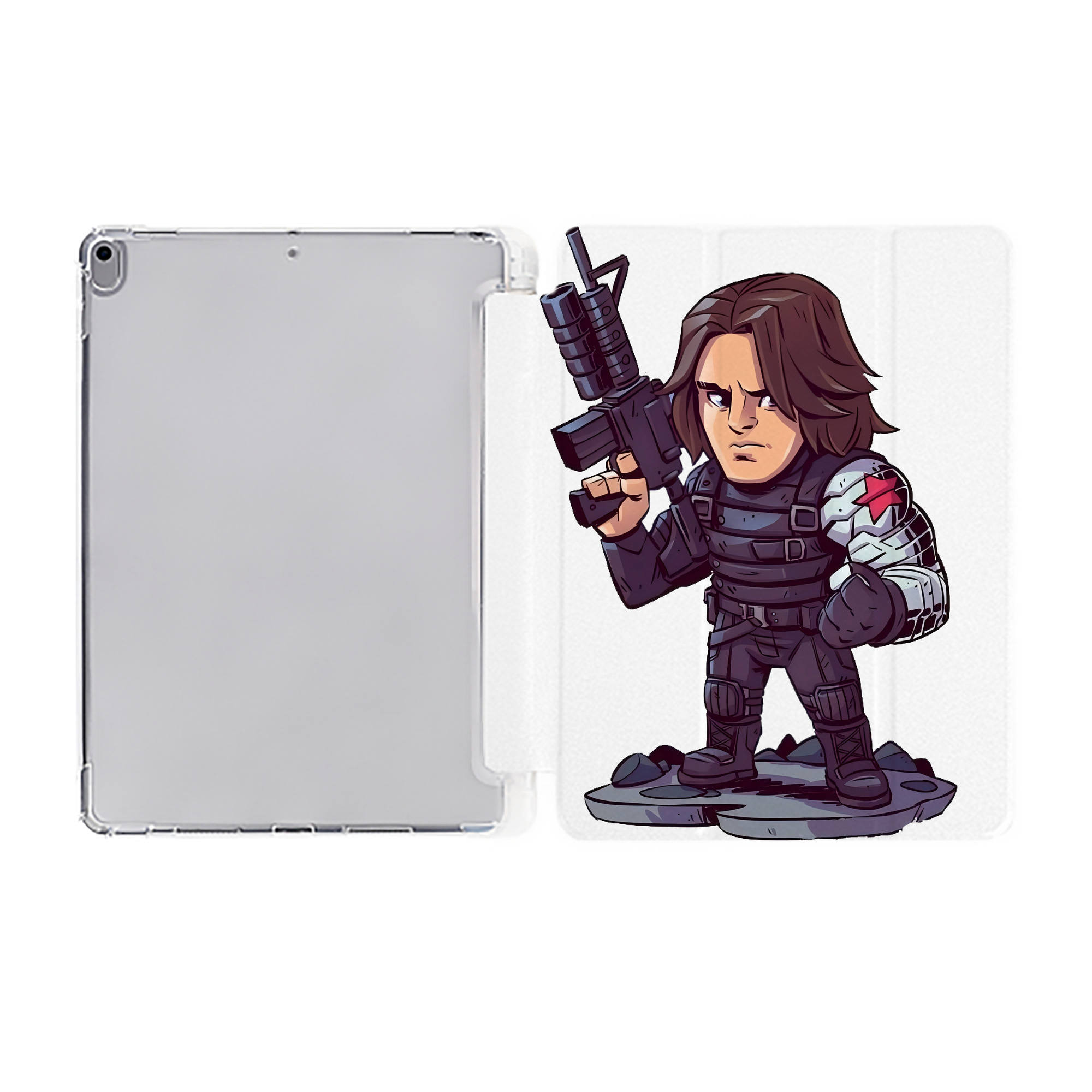 （画像用） アベンジャーズ The Avengers IPad ケース ペン収納付き 三つ折りスタンド PUレザー×シリコン 対応機種9.5/10.5/10.9インチ